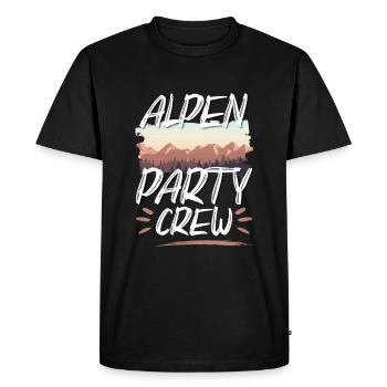 Alpen Party Crew - Men's Premium Organic T-Shirt - black - Front - Nico (187cm)
