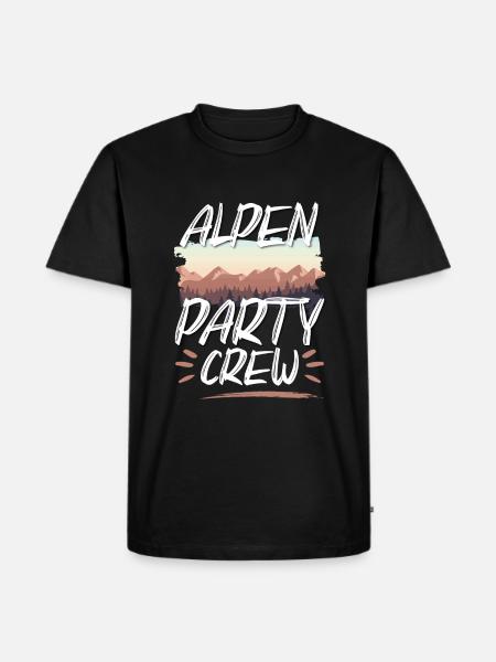 Alpen Party Crew - Men's Premium Organic T-Shirt - black