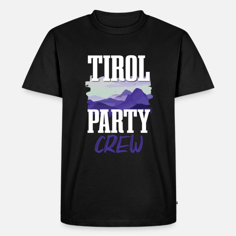 Tirol Party Crew - Männer Premium Bio T-Shirt - Schwarz