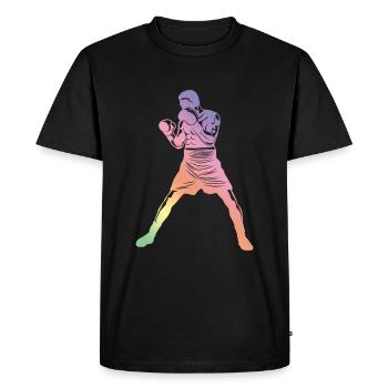 Boîtes Silhouette - T-shirt Premium bio Homme - noir - Devant - Nico (187cm)