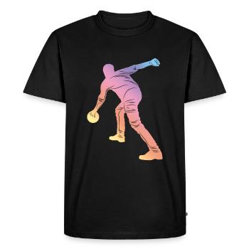 Bowling Silhouette - T-shirt Premium bio Homme - noir - Devant - Nico (187cm)