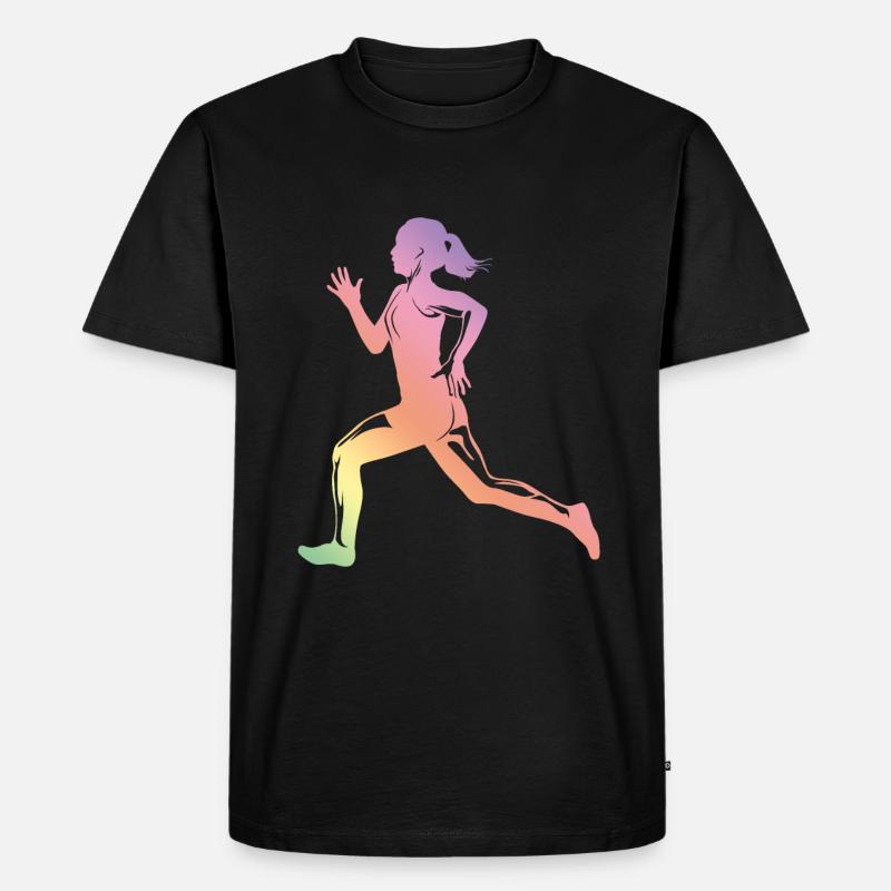 silhouette de coureur de course - T-shirt Premium bio Homme - noir