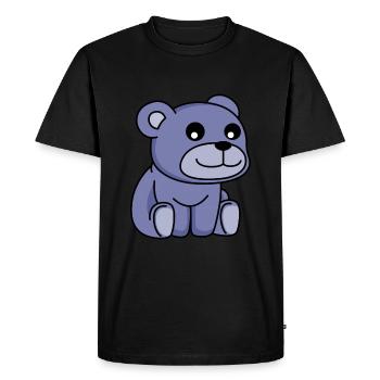 Bear Comic - Men's Premium Organic T-Shirt - black - Front - Nico (187cm)