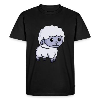 Sheep Comic Animal - Men's Premium Organic T-Shirt - black - Front - Nico (187cm)