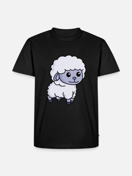 Sheep Comic Animal - Men's Premium Organic T-Shirt - black