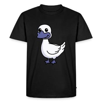 Goose Comic Animal - Men's Premium Organic T-Shirt - black - Front - Nico (187cm)