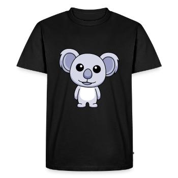 Koala Comic Animal - Men's Premium Organic T-Shirt - black - Front - Nico (187cm)