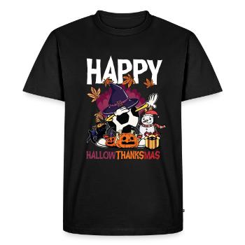 Hallothanksmas Soccer Halloween Noël - T-shirt Premium bio Homme - noir - Devant - Nico (187cm)