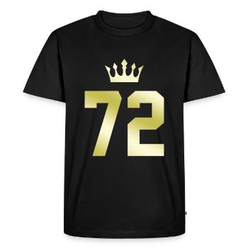 72 Couronne numérique - T-shirt Premium bio Homme - noir - Devant - Nico (187cm)