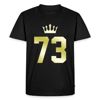 73 Figure de la couronne - T-shirt Premium bio Homme - noir - Devant - Nico (187cm)