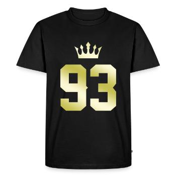 93 Number crown - Men's Premium Organic T-Shirt - black - Front - Nico (187cm)