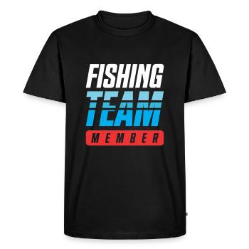 Équipe de pêche - T-shirt Premium bio Homme - noir - Devant - Nico (187cm)