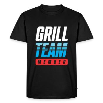 Grill Team - Men's Premium Organic T-Shirt - black - Front - Nico (187cm)