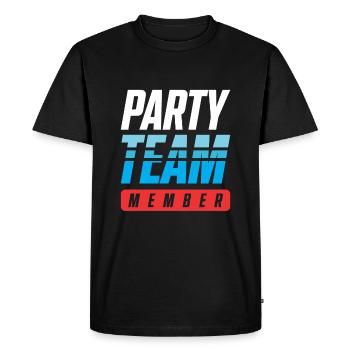 Équipe de fête - T-shirt Premium bio Homme - noir - Devant - Nico (187cm)