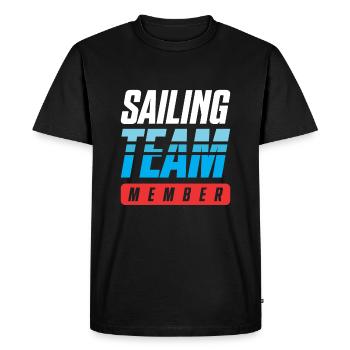 Sailing Team - Men's Premium Organic T-Shirt - black - Front - Nico (187cm)