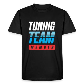 Tuning Team - Men's Premium Organic T-Shirt - black - Front - Nico (187cm)