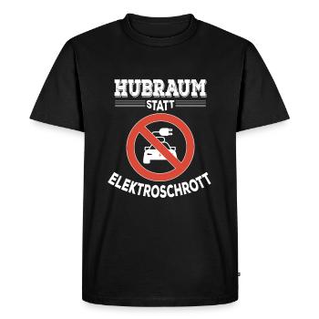 Déplacement au lieu de déchets électroniques Essence pour moteur à combustion - T-shirt Premium bio Homme - noir - Devant - Nico (187cm)