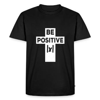 Soyez positif Mathématiques chrétiennes inspirantes croisées - T-shirt Premium bio Homme - noir - Devant - Nico (187cm)