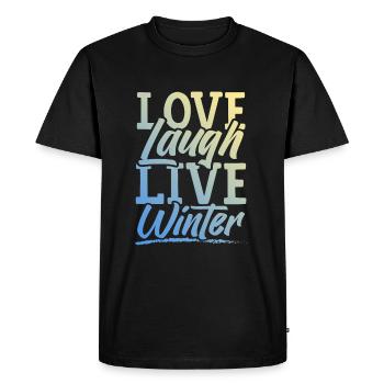 Love Live Winter - T-shirt Premium bio Homme - noir - Devant - Nico (187cm)