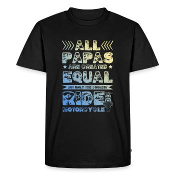 Papa Motorcycle - Men's Premium Organic T-Shirt - black - Front - Nico (187cm)