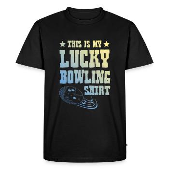 Chemise de bowling - T-shirt Premium bio Homme - noir - Devant - Nico (187cm)