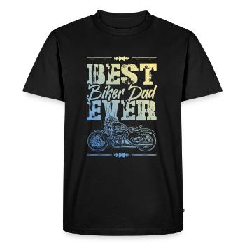 Biker Dad - Men's Premium Organic T-Shirt - black - Front - Nico (187cm)