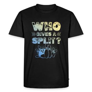 Bowling Split - Men's Premium Organic T-Shirt - black - Front - Nico (187cm)