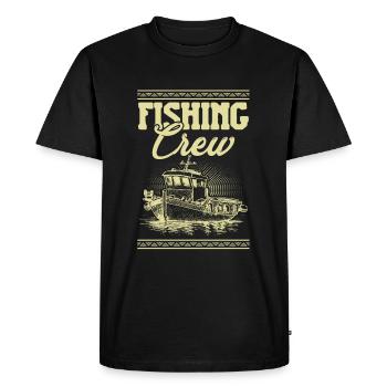 Équipage de pêche - T-shirt Premium bio Homme - noir - Devant - Nico (187cm)