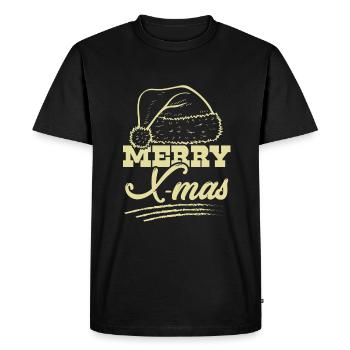 Merry X-Mas - Men's Premium Organic T-Shirt - black - Front - Nico (187cm)