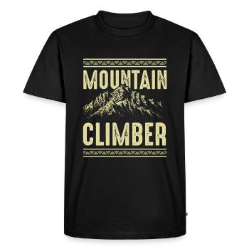Alpinistes - T-shirt Premium bio Homme - noir - Devant - Nico (187cm)