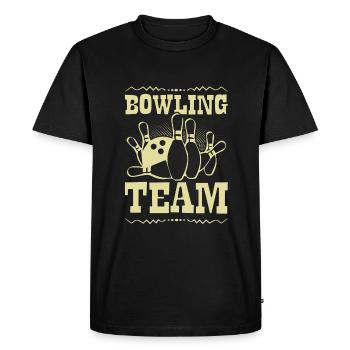 Équipe de bowling - T-shirt Premium bio Homme - noir - Devant - Nico (187cm)