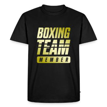 Boxing Team - Men's Premium Organic T-Shirt - black - Front - Nico (187cm)