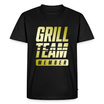 Grill Team - Men's Premium Organic T-Shirt - black - Front - Nico (187cm)