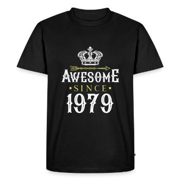 Génial depuis (1979) - T-shirt Premium bio Homme - noir - Devant - Nico (187cm)