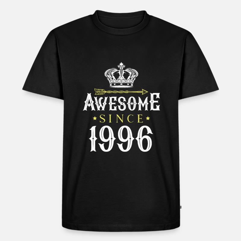1996 awesome since - Männer Premium Bio T-Shirt - Schwarz