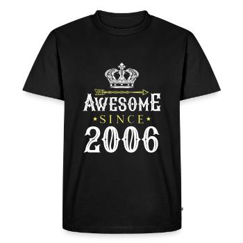 2006 génial depuis - T-shirt Premium bio Homme - noir - Devant - Nico (187cm)
