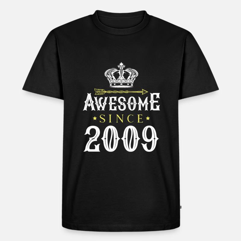 2009 awesome since - Männer Premium Bio T-Shirt - Schwarz