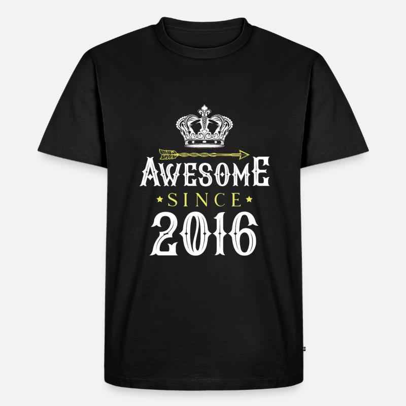 2016 awesome since - Männer Premium Bio T-Shirt - Schwarz