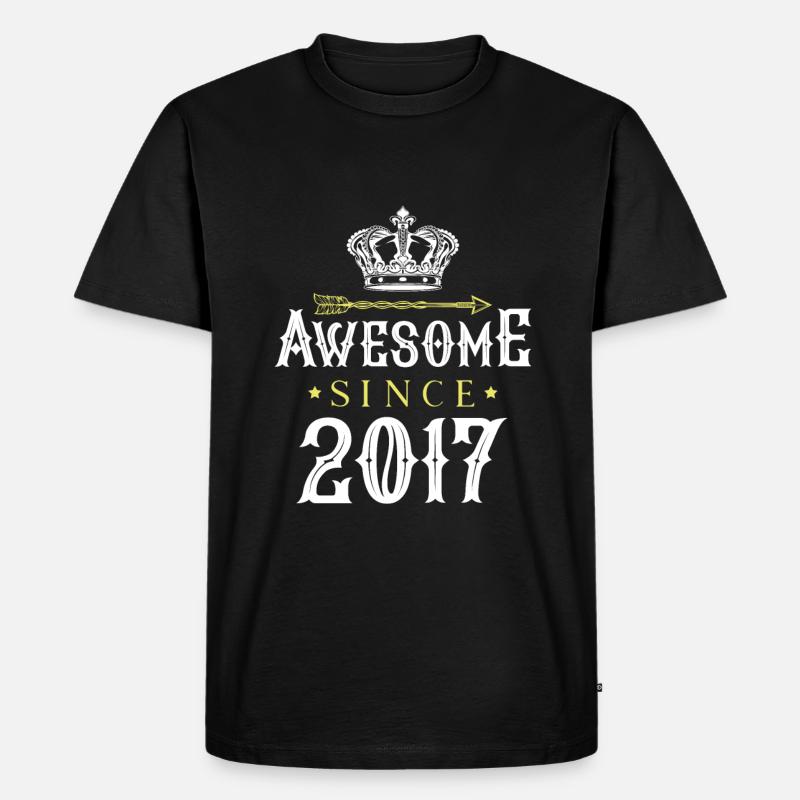 2017 awesome since - Männer Premium Bio T-Shirt - Schwarz