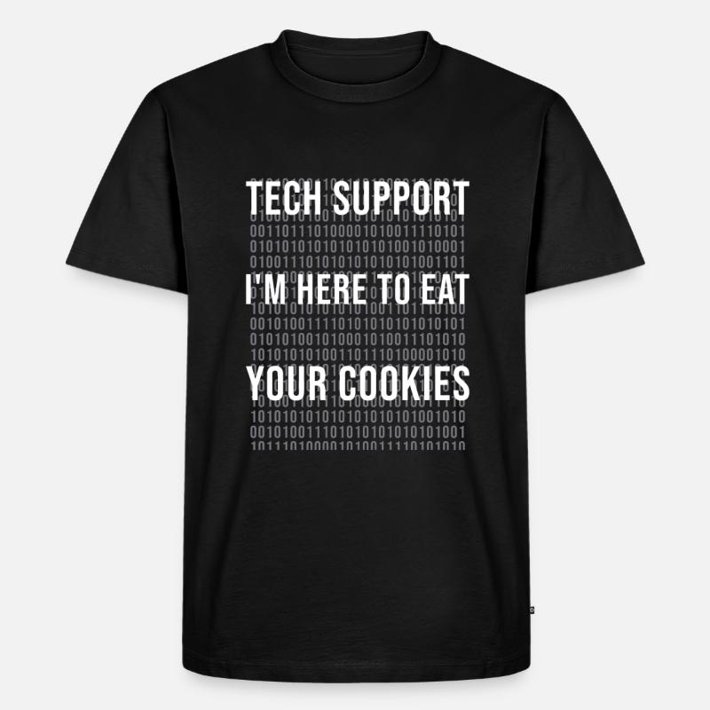 technical support funny fun computer science - Men's Premium Organic T-Shirt - black