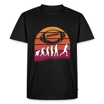 Rugby Ball Sport Player Retro Evolution Rugby Team - T-shirt Premium bio Homme - noir - Devant - Nico (187cm)