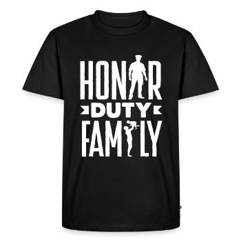 Honor Duty Family Father’s Day Design pour - T-shirt Premium bio Homme - noir - Devant - Nico (187cm)