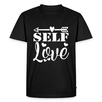 Amour de soi - T-shirt Premium bio Homme - noir - Devant - Nico (187cm)