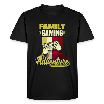 Family Gaming Adventure Fathers Day Gamer - Men's Premium Organic T-Shirt - black - Front - Nico (187cm)