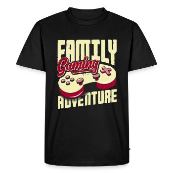 Family Gaming Adventure Fathers Day Gamer - Men's Premium Organic T-Shirt - black - Front - Nico (187cm)