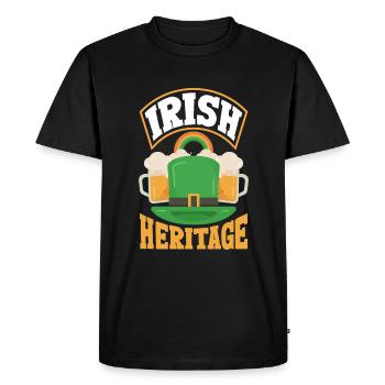 Le patrimoine irlandais célèbre la Saint-Patrick de l’Irlande - T-shirt Premium bio Homme - noir - Devant - Nico (187cm)
