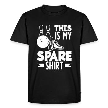 Ceci est mon bowling de chemise de rechange - T-shirt Premium bio Homme - noir - Devant - Nico (187cm)