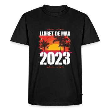 Lloret de Mar 2023 - T-shirt Premium bio Homme - noir - Devant - Nico (187cm)