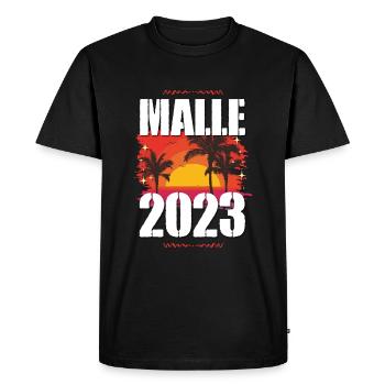 Malle 2023 - T-shirt Premium bio Homme - noir - Devant - Nico (187cm)