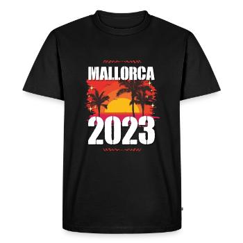 Mallorca 2023 - Men's Premium Organic T-Shirt - black - Front - Nico (187cm)